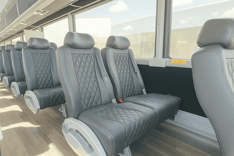 interior of Charter Bus Rental Schaumburg charter bus
